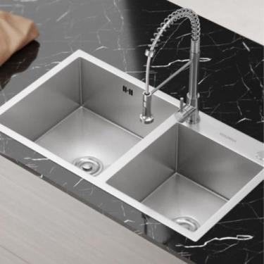 Imagem de Cuba Cozinha Gourmet Nápoles Dupla Aço Inox 304 GoldenX