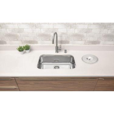 Imagem de Cuba de embutir Tramontina Lavínia 56 BL Alto Brilho 56x34 cm Aço Inox