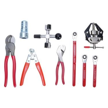 Imagem de AYNEFY Kit de Ferramentas de Serviço de Bateria de Alta Resistência 9pcs Ferramentas de Reparo de Bateria Automotiva Multifuncional para a Maioria das Manutenção Aplicável Ao SUV de Caminhão de Carro