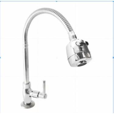 Imagem de Torneira Gourmet Monocomando De Cozinha Tubo Bica Móvel Flexível De Mesa Arejador Model...