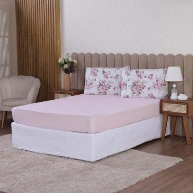 Imagem de Jogo De Lençol Beatriz Solteiro 2 Peças Percal 180 Fios 100% Algodão P