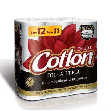 Imagem de Papel Higiênico Cotton Folha Tripla Leve 12 Pague 11