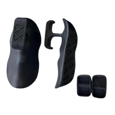 Imagem de oshhni 2 peças de manoplas antiderrapantes para treino para homens e mulheres, almofadas de barra, manoplas para levantamento de peso, treinamento de, Preto
