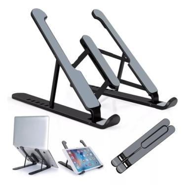Imagem de Suporte Ajustável de Alumínio para Notebook e Macbook – 7 Níveis, Dobrável, Leve, Portátil e Ergonômico