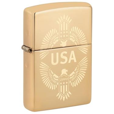 Imagem de Zippo Isqueiro de bolso de latão altamente polido EUA