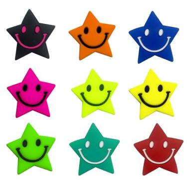 Imagem de Raquete de tênis com 25 peças amortecedores de vibração/raquete de tênis com absorção de choque (estrela sorridente - 25 peças)