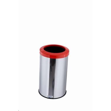 Imagem de Cesto De Lixo Reciclável 20 Litros Lixeira Inox Aro Esmaltado - Aldino