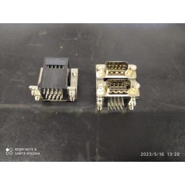 Imagem de 5x Conector Db9 Duplo Macho 90 Pci