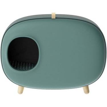 Imagem de Caixa De Areia Fechada, Caixa De Areia Automática De Controle De Odor, Evita Vazamento De Areia Caixas De Areia Para Gatos, A