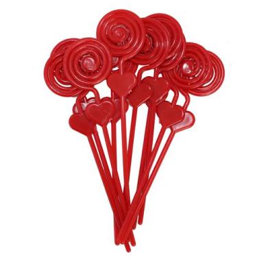 Imagem de Espiral plástico Russo Art 12x2,8cm c/ 500unid. Cor vermelho