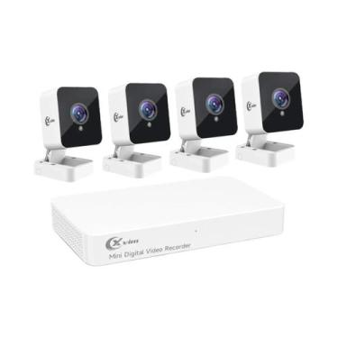 Imagem de Sistema De Câmera CCTV Com Fio 1080P 8CH DVR Visão Noturna Para Exteri