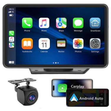 Imagem de Suporte estéreo para carro com tela HD de 7 polegadas Apple Carplay Wi
