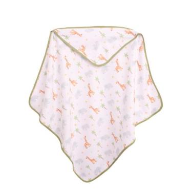 Imagem de Toalha de Banho Infantil com Capuz para Bebê 70cm x 70cm - AVM Enxovai