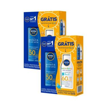 Imagem de Kit 2 Protetor Solar Nivea Sun Protect & Hidrata FPS 50 Loção 200ml e 