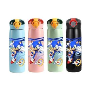 Imagem de Copo Infantil De Aço Inoxidável Isolado Com Canudo De 460ml, Garrafa P
