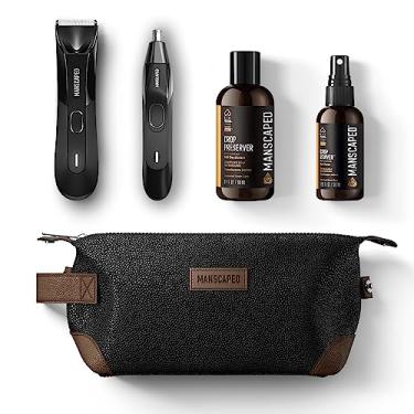 Imagem de MANSCAPED® Grooming Essentials 4.0 Inclui aparador de pelos de virilha The Lawn Mower™ 4.0, Weed Whacker™ 2.0, desodorante Crop Preserver™ Ball, toner spray Crop Reviver™, bolsa de higiene pessoal