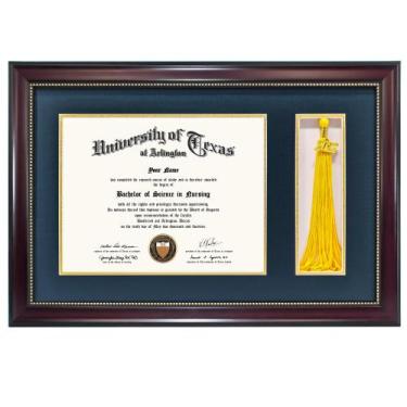 Imagem de Diploma Frame Graduation Mall Mahogany 11x17 com porta-borlas - Gradua