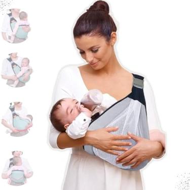 Imagem de Sling Canguru Carrega Bebê Compacto Leve Ajustável Ergonômico