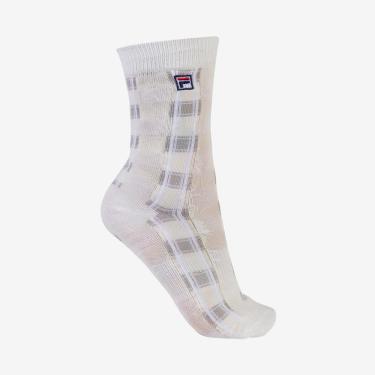 Imagem de Meia Unisex Fila Sport Life Xadrez, Creme, 39-43