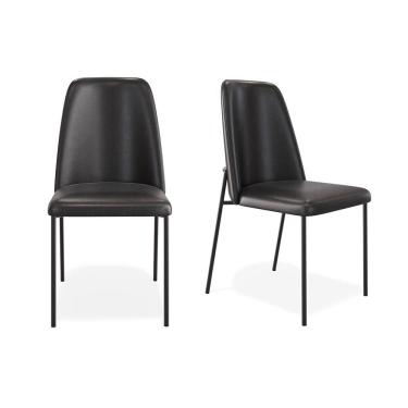 Imagem de Conjunto 02 Cadeiras Livia Courissimo Preto - SSX Multicoisas