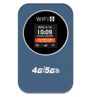 Imagem de Serounder WIFI6 Mobile Hotspot Router, Dispositivo de Acesso WiFi Portátil Com Tela LCD, Suporta Criptografia WPA / WPA2, Conecta 10 Dispositivos, para Negócios (BLUE)