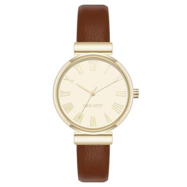 Imagem de Nine West Relógio feminino com pulseira, Marrom