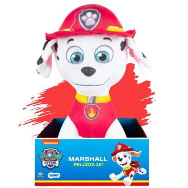 Imagem de Patrulha Canina - Pelúcia Marshall 12" 30cm - Sunny 1327, Branco e Ver