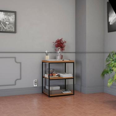 Imagem de Mesa de Apoio 45cm Kappesberg Crome Canela/Preto