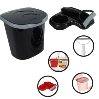 Imagem de Kit Pia Lixeira Porta Detergente Bucha Rodinho Cozinha Cor