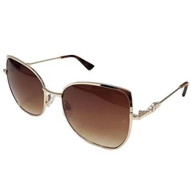 Imagem de Óculos Solar Ana Hickmann Julia Ah30008 04a Dourado Brilho Lente Doura