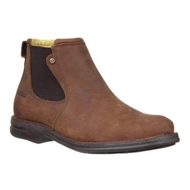 Imagem de Botina Masculina Marrom Bico Redondo Zebu 33559