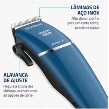 Imagem de Maquina De Cortar Cabelos 9w Mondial Blue Line Bivolt