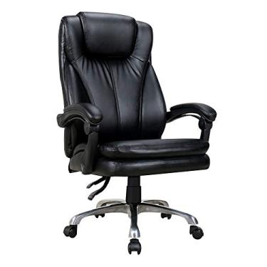 Imagem de Computador Ergonômico Giratório Altura Ajustável Couro Gaming Dupla Almofada Alta Couro PU Mesa de Escritório para Escritório Sala de Reunião