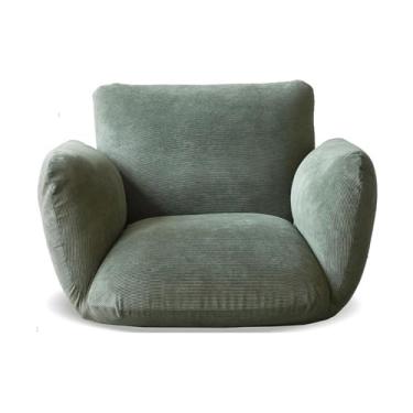Imagem de AKALNNB Sofá de chão ajustável, sofá-cama dobrável de 5 posições, sofá de veludo cotelê durável e estável (cor: :) (tamanho único verde)