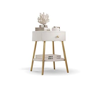 Imagem de Mesa de canto lateral mesa de cabeceira armário lateral nórdico armário de cabeceira quarto armário pequeno mesa de centro lateral redonda