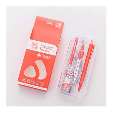 Imagem de Bússola matemática conjunto de bússola de desenho conjunto de kit de geometria matemática conjunto de 8 peças suprimentos para estudantes com caixa de armazenamento transparente, inclui regras