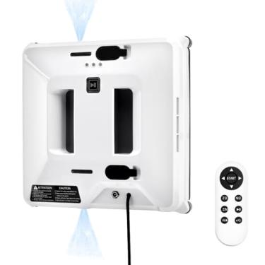 Imagem de Viprh Robô de limpeza de janelas 3000Pa sucção, spray automático de água, planejamento inteligente de caminho, 3 modos, controle remoto e corda de segurança - limpador de vidro eficiente para vidro