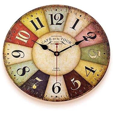 Imagem de 8SSAZZAT Relógio de parede moderno para sala de estar, relógio de parede de formato moderno, relógio silencioso que não funciona, adequado para sala de estar, quarto, escritório, cozinha, sala de aula