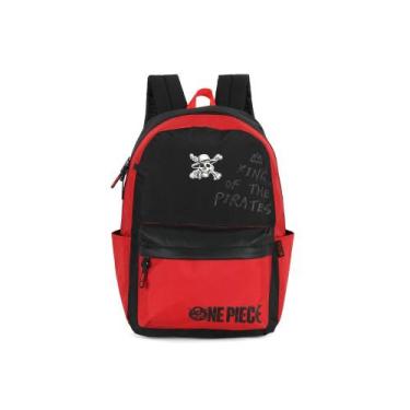 Imagem de Mochila de Costas Escolar One Piece Luxo Resistente Pirata - Luxcel, V