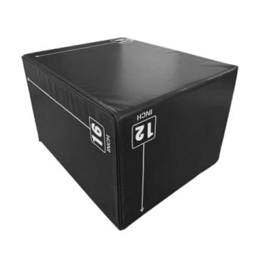 Imagem de menolana Caixa de exercícios de salto plyo, equipamento de exercício de salto multifuncional 30x35x40cm, caixa plyo para treinamento de força e condicionamento, Style B