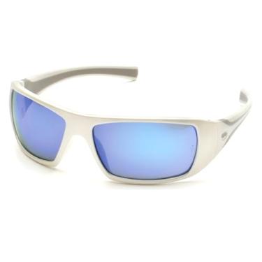 Imagem de Pyramex Goliath Safety Glasses,White Frame, Ice Blue Mirror Lens