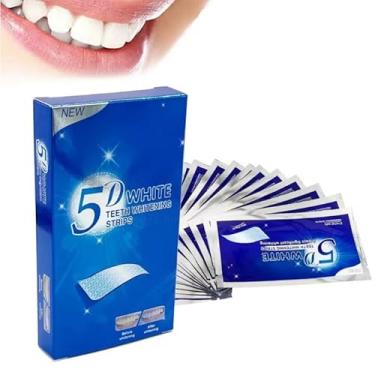 Imagem de Fitas Adesivas Clareamento Dental 5d white kit de clareamento dental 14 peças 7 dias ESPECIAL DENTE PREMIUM