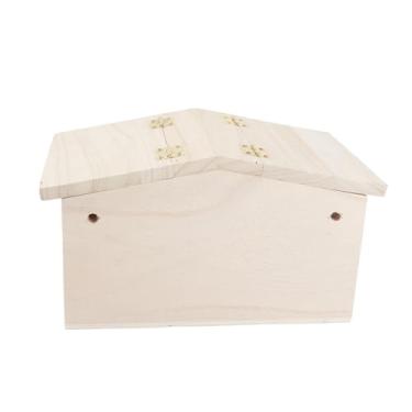 Imagem de GLOGLOW Casa de Pássaros de Madeira, Caixa de Reprodução de Madeira Platane, Ninho para Papagaios, Andorinhas e Pássaros Selvagens, 23x12,9x12,5 Cm, Casa de Ao Ar Livre Com Design de Ventilação,