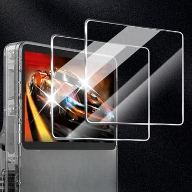 Imagem de 2 peças de vidro temperado de dureza 9H para R36S Player Games HD Protetores de tela para console de jogos portátil R36s Película protetora