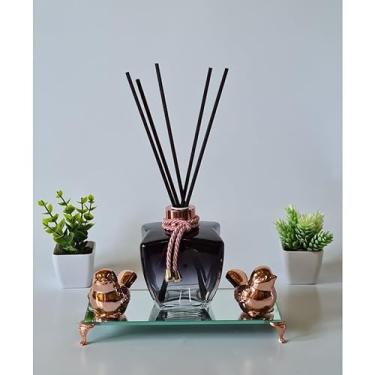 Imagem de Kit Sala, Difusor, Aromatizador De Ambiente, bandeja com pezinho(Estrela/Rosê)