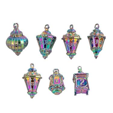 Imagem de Cusdie 7-Piece Lantern DND Dice Set,Metal Dice with Skull Dice Bag- Perfect for Tabletop RPGs Board Games Gifting and Collecting(Colorful)