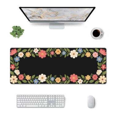 Imagem de CANFLASHION Tapete de mesa, tapete de mesa de escritório 80 cm x 29 cm grande para jogos, mouse pad estendido durável para computador, tapetes de mouse grandes e grossos à prova d'água, base de