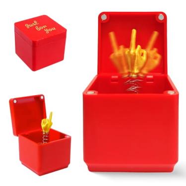 Imagem de LBTVO Dedo médio em uma caixa, presentes engraçados para adultos, caixa de dedo impressa em 3D, presentes de elefante branco para homens e homens, ideia de Natal, aniversário, piada peculiar, presente