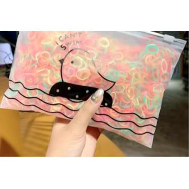 Imagem de 1000 2000 Peças Scrunchies de Cabelo Feminino e Infantil Multicolorido – Elástico Descartável para Crianças e Mulheres (2000 Fluorescente)