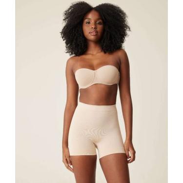 Imagem de Bermuda Modeladora Básica Sem Costura DelRio-68003, Bege, M